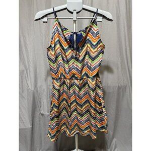 MY MICHELLE Dress Spaghetti Strap Printed Chevron Women’s Size Large